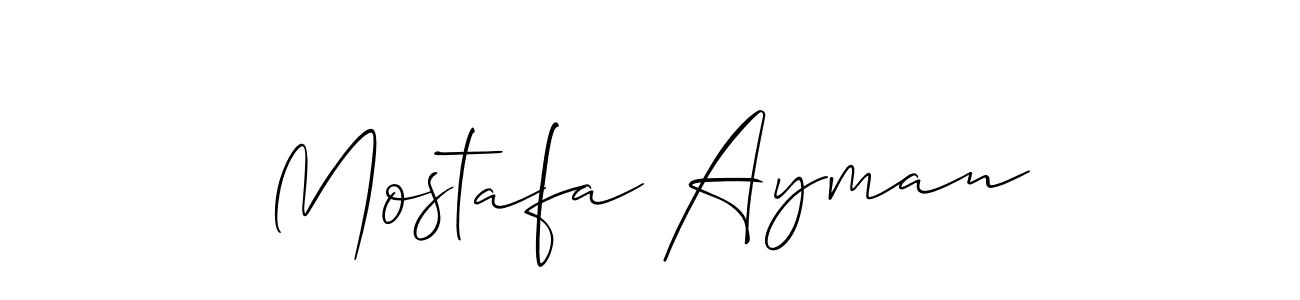 Make a beautiful signature design for name Mostafa Ayman. With this signature (Allison_Script) style, you can create a handwritten signature for free. Mostafa Ayman signature style 2 images and pictures png