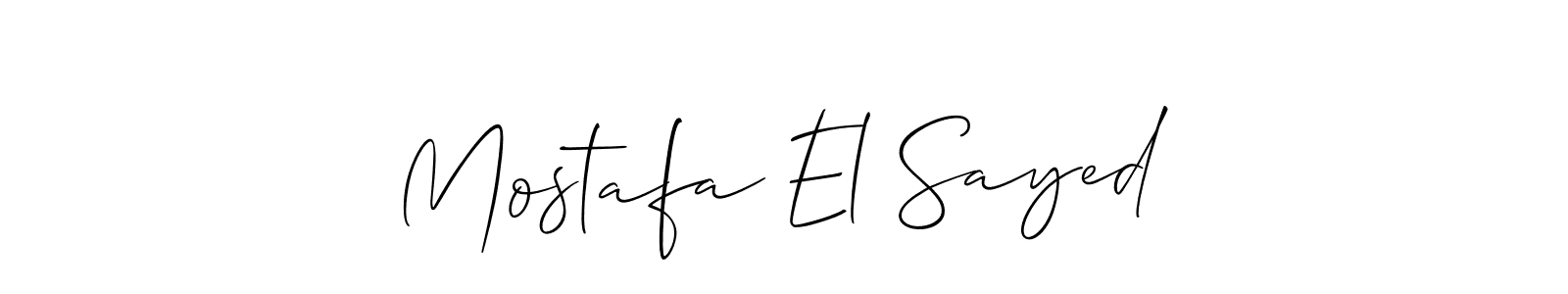 Design your own signature with our free online signature maker. With this signature software, you can create a handwritten (Allison_Script) signature for name Mostafa El Sayed. Mostafa El Sayed signature style 2 images and pictures png