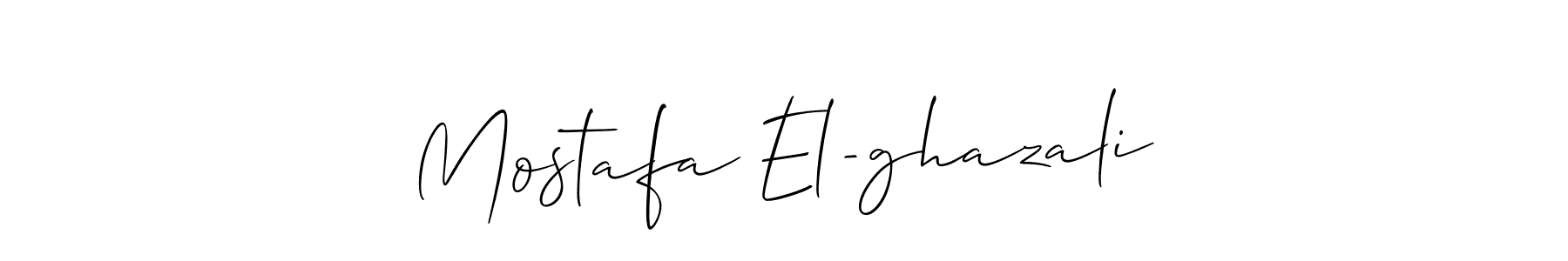 How to make Mostafa El-ghazali signature? Allison_Script is a professional autograph style. Create handwritten signature for Mostafa El-ghazali name. Mostafa El-ghazali signature style 2 images and pictures png