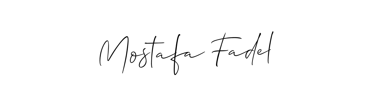 The best way (Allison_Script) to make a short signature is to pick only two or three words in your name. The name Mostafa Fadel include a total of six letters. For converting this name. Mostafa Fadel signature style 2 images and pictures png