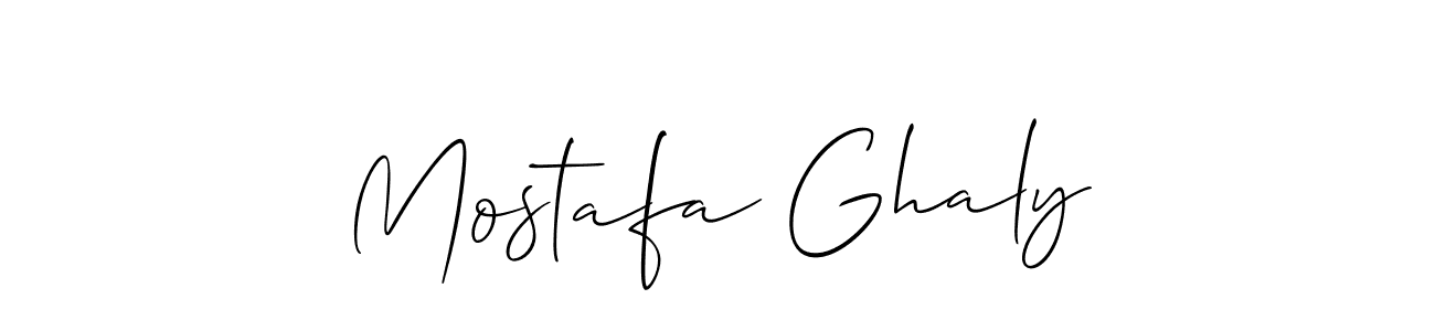 Also we have Mostafa Ghaly name is the best signature style. Create professional handwritten signature collection using Allison_Script autograph style. Mostafa Ghaly signature style 2 images and pictures png