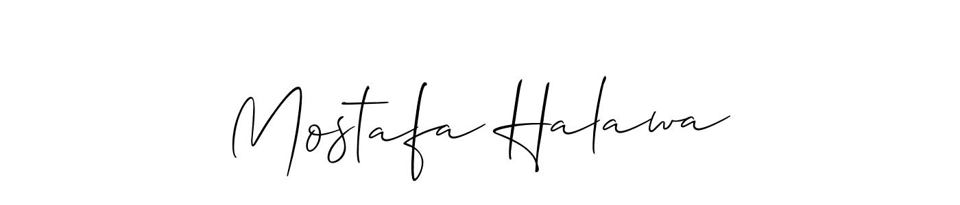 How to Draw Mostafa Halawa signature style? Allison_Script is a latest design signature styles for name Mostafa Halawa. Mostafa Halawa signature style 2 images and pictures png