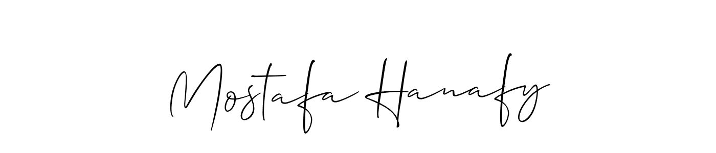 Make a beautiful signature design for name Mostafa Hanafy. With this signature (Allison_Script) style, you can create a handwritten signature for free. Mostafa Hanafy signature style 2 images and pictures png