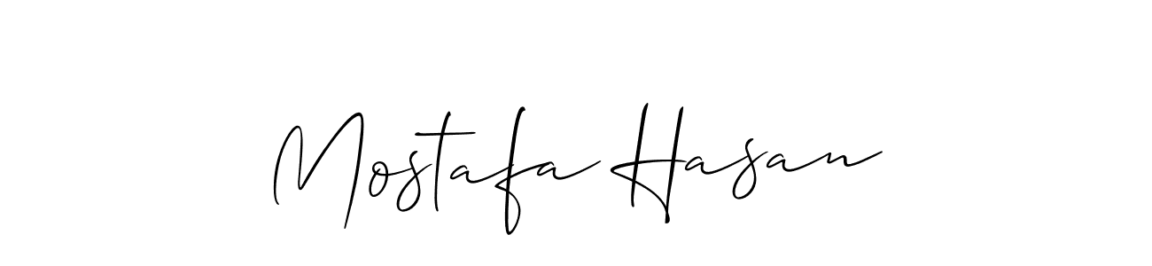 Design your own signature with our free online signature maker. With this signature software, you can create a handwritten (Allison_Script) signature for name Mostafa Hasan. Mostafa Hasan signature style 2 images and pictures png