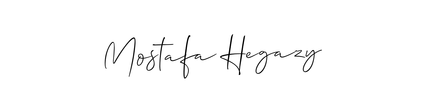 if you are searching for the best signature style for your name Mostafa Hegazy. so please give up your signature search. here we have designed multiple signature styles  using Allison_Script. Mostafa Hegazy signature style 2 images and pictures png