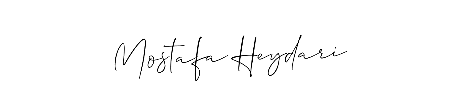 Mostafa Heydari stylish signature style. Best Handwritten Sign (Allison_Script) for my name. Handwritten Signature Collection Ideas for my name Mostafa Heydari. Mostafa Heydari signature style 2 images and pictures png