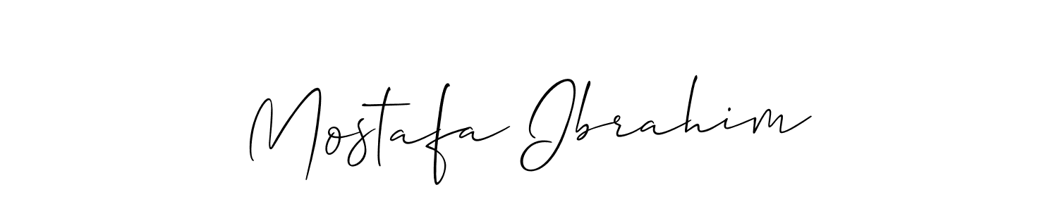 The best way (Allison_Script) to make a short signature is to pick only two or three words in your name. The name Mostafa Ibrahim include a total of six letters. For converting this name. Mostafa Ibrahim signature style 2 images and pictures png