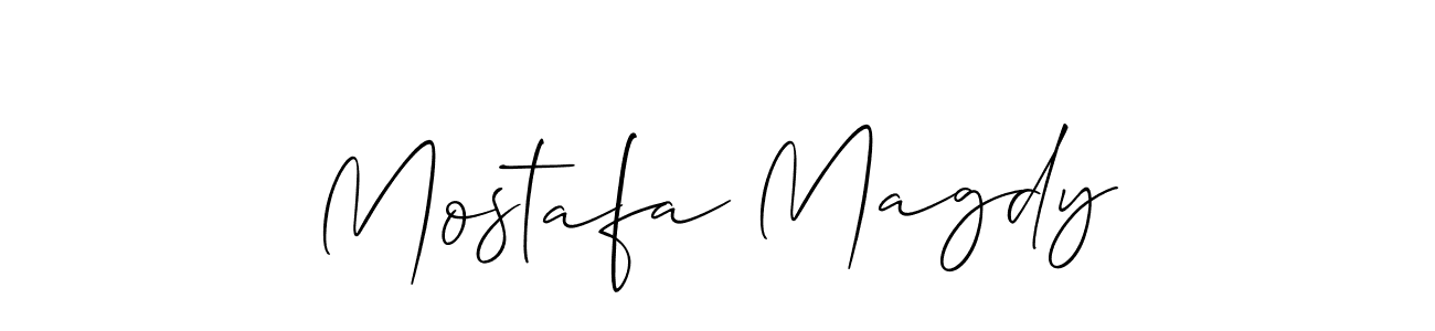 Make a short Mostafa Magdy signature style. Manage your documents anywhere anytime using Allison_Script. Create and add eSignatures, submit forms, share and send files easily. Mostafa Magdy signature style 2 images and pictures png