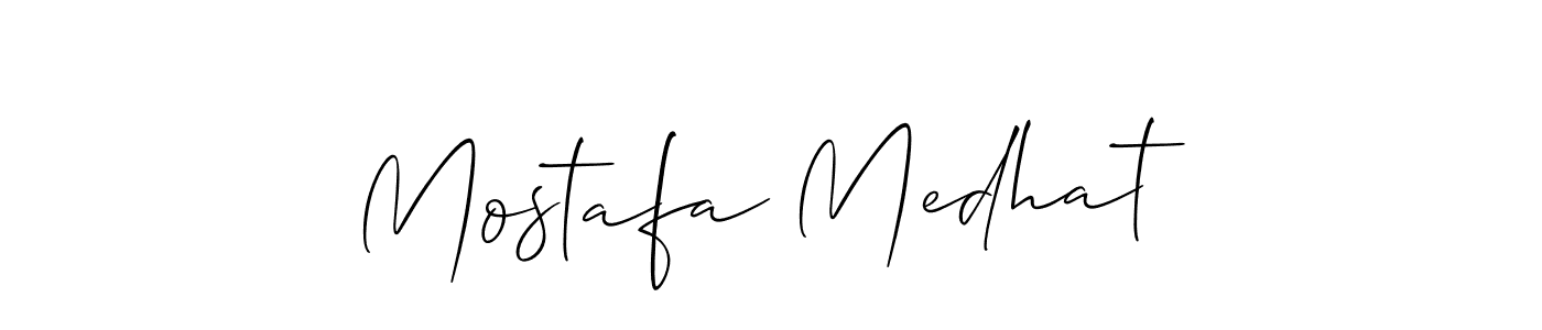 Also You can easily find your signature by using the search form. We will create Mostafa Medhat name handwritten signature images for you free of cost using Allison_Script sign style. Mostafa Medhat signature style 2 images and pictures png