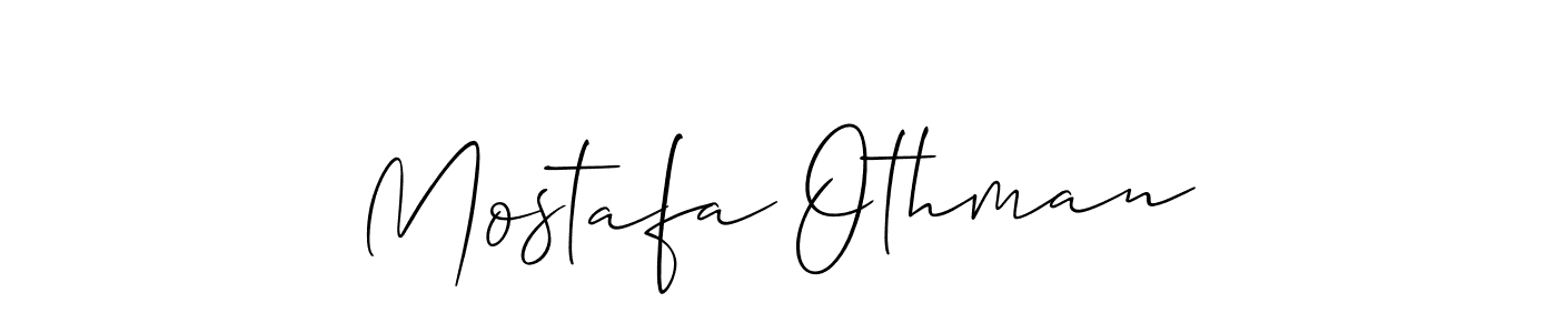 It looks lik you need a new signature style for name Mostafa Othman. Design unique handwritten (Allison_Script) signature with our free signature maker in just a few clicks. Mostafa Othman signature style 2 images and pictures png