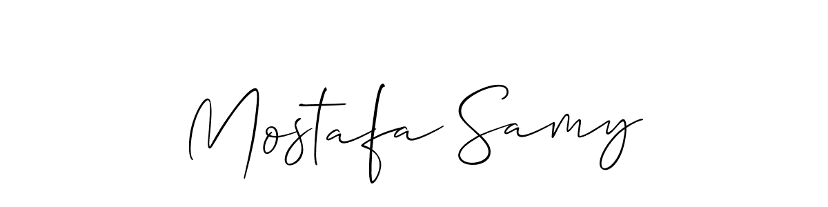 Make a beautiful signature design for name Mostafa Samy. With this signature (Allison_Script) style, you can create a handwritten signature for free. Mostafa Samy signature style 2 images and pictures png