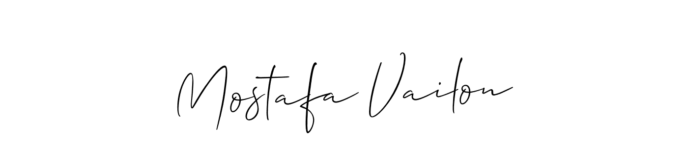 if you are searching for the best signature style for your name Mostafa Vailon. so please give up your signature search. here we have designed multiple signature styles  using Allison_Script. Mostafa Vailon signature style 2 images and pictures png