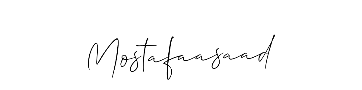 Also we have Mostafaasaad name is the best signature style. Create professional handwritten signature collection using Allison_Script autograph style. Mostafaasaad signature style 2 images and pictures png