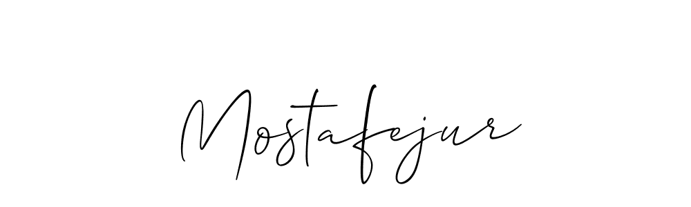 Use a signature maker to create a handwritten signature online. With this signature software, you can design (Allison_Script) your own signature for name Mostafejur. Mostafejur signature style 2 images and pictures png