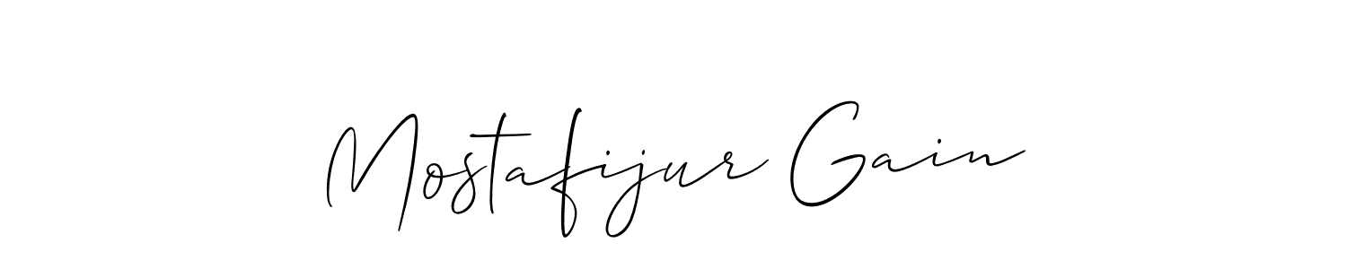 This is the best signature style for the Mostafijur Gain name. Also you like these signature font (Allison_Script). Mix name signature. Mostafijur Gain signature style 2 images and pictures png