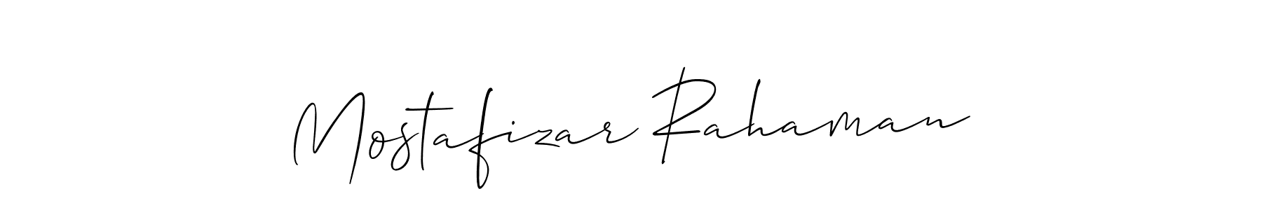 Also we have Mostafizar Rahaman name is the best signature style. Create professional handwritten signature collection using Allison_Script autograph style. Mostafizar Rahaman signature style 2 images and pictures png