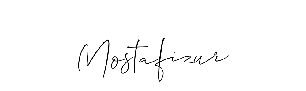 Create a beautiful signature design for name Mostafizur. With this signature (Allison_Script) fonts, you can make a handwritten signature for free. Mostafizur signature style 2 images and pictures png