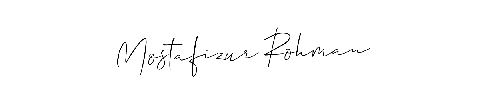 Allison_Script is a professional signature style that is perfect for those who want to add a touch of class to their signature. It is also a great choice for those who want to make their signature more unique. Get Mostafizur Rohman name to fancy signature for free. Mostafizur Rohman signature style 2 images and pictures png