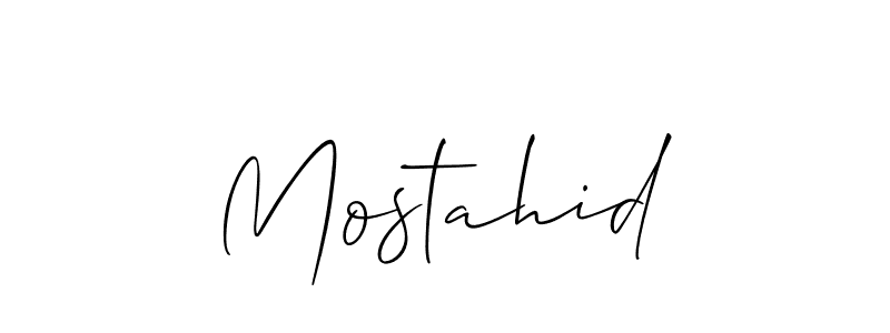 Use a signature maker to create a handwritten signature online. With this signature software, you can design (Allison_Script) your own signature for name Mostahid. Mostahid signature style 2 images and pictures png