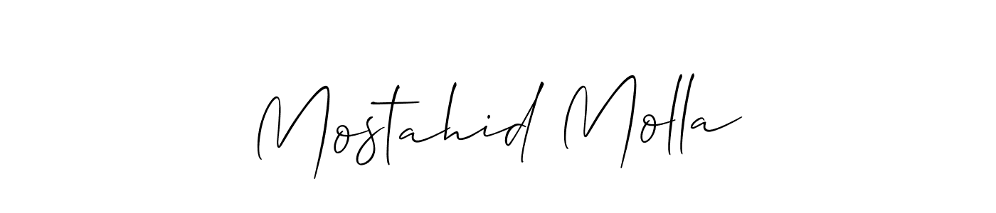 Use a signature maker to create a handwritten signature online. With this signature software, you can design (Allison_Script) your own signature for name Mostahid Molla. Mostahid Molla signature style 2 images and pictures png