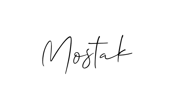 The best way (Allison_Script) to make a short signature is to pick only two or three words in your name. The name Mostak include a total of six letters. For converting this name. Mostak signature style 2 images and pictures png