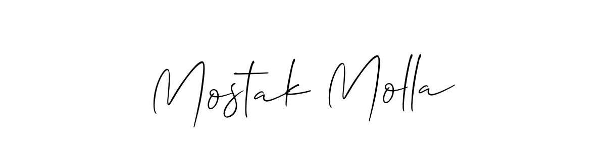 How to make Mostak Molla name signature. Use Allison_Script style for creating short signs online. This is the latest handwritten sign. Mostak Molla signature style 2 images and pictures png