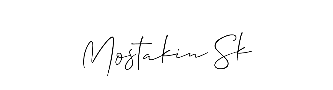 Best and Professional Signature Style for Mostakin Sk. Allison_Script Best Signature Style Collection. Mostakin Sk signature style 2 images and pictures png