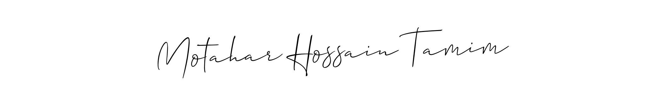 Design your own signature with our free online signature maker. With this signature software, you can create a handwritten (Allison_Script) signature for name Motahar Hossain Tamim. Motahar Hossain Tamim signature style 2 images and pictures png