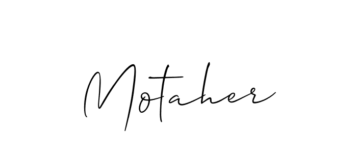 How to make Motaher signature? Allison_Script is a professional autograph style. Create handwritten signature for Motaher name. Motaher signature style 2 images and pictures png