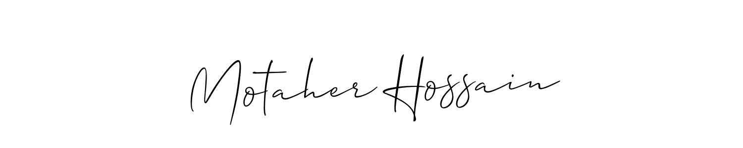 Design your own signature with our free online signature maker. With this signature software, you can create a handwritten (Allison_Script) signature for name Motaher Hossain. Motaher Hossain signature style 2 images and pictures png