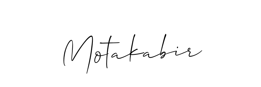 Allison_Script is a professional signature style that is perfect for those who want to add a touch of class to their signature. It is also a great choice for those who want to make their signature more unique. Get Motakabir name to fancy signature for free. Motakabir signature style 2 images and pictures png