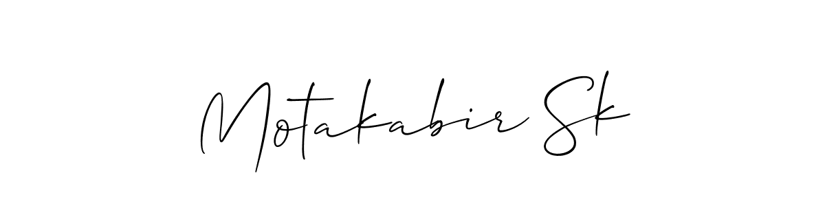 You should practise on your own different ways (Allison_Script) to write your name (Motakabir Sk) in signature. don't let someone else do it for you. Motakabir Sk signature style 2 images and pictures png