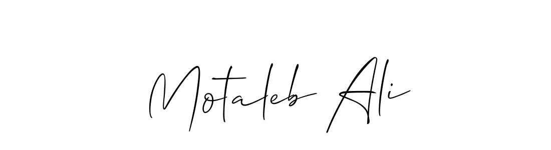 Also You can easily find your signature by using the search form. We will create Motaleb Ali name handwritten signature images for you free of cost using Allison_Script sign style. Motaleb Ali signature style 2 images and pictures png