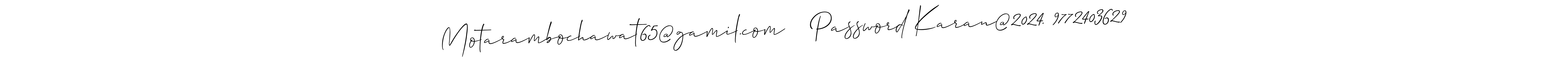 Make a beautiful signature design for name Motarambochawat65@gamil.com    Password Karan@2024. 9772403629. With this signature (Allison_Script) style, you can create a handwritten signature for free. Motarambochawat65@gamil.com    Password Karan@2024. 9772403629 signature style 2 images and pictures png