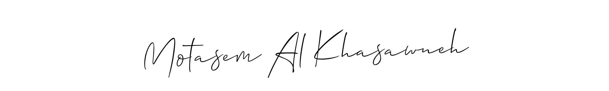Motasem Al Khasawneh stylish signature style. Best Handwritten Sign (Allison_Script) for my name. Handwritten Signature Collection Ideas for my name Motasem Al Khasawneh. Motasem Al Khasawneh signature style 2 images and pictures png