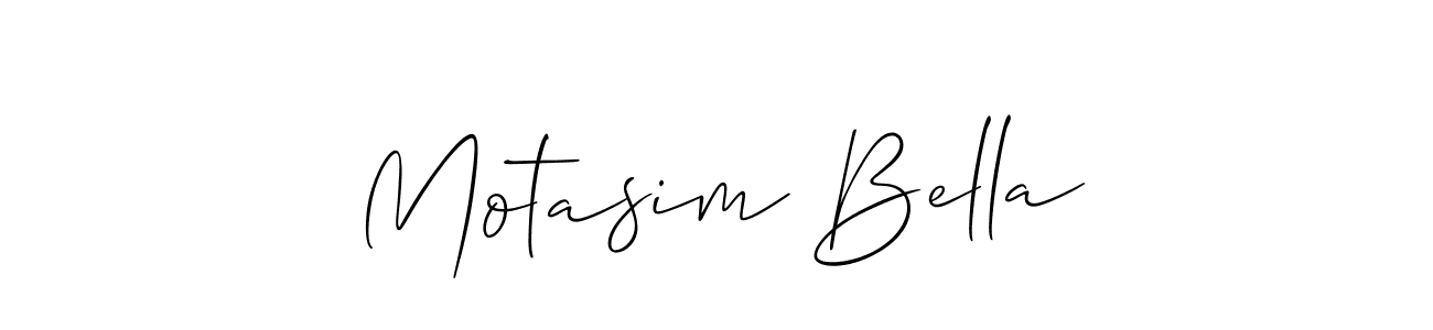 Similarly Allison_Script is the best handwritten signature design. Signature creator online .You can use it as an online autograph creator for name Motasim Bella. Motasim Bella signature style 2 images and pictures png