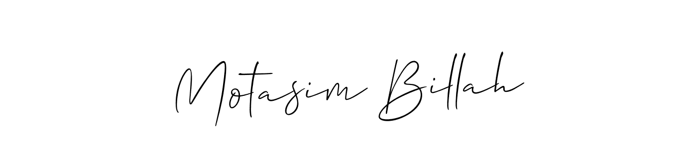 It looks lik you need a new signature style for name Motasim Billah. Design unique handwritten (Allison_Script) signature with our free signature maker in just a few clicks. Motasim Billah signature style 2 images and pictures png