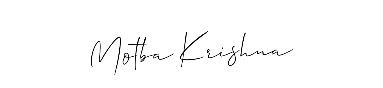 Also we have Motba Krishna name is the best signature style. Create professional handwritten signature collection using Allison_Script autograph style. Motba Krishna signature style 2 images and pictures png