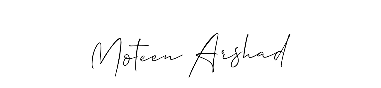 Similarly Allison_Script is the best handwritten signature design. Signature creator online .You can use it as an online autograph creator for name Moteen Arshad. Moteen Arshad signature style 2 images and pictures png