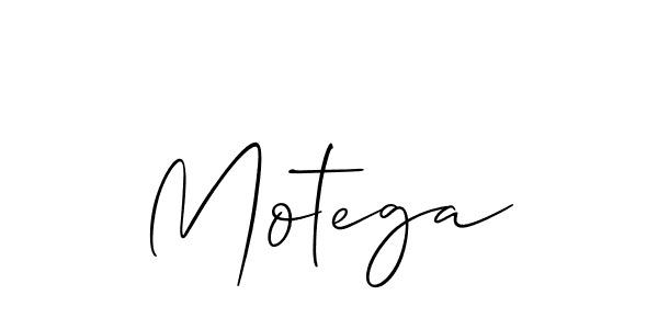 Design your own signature with our free online signature maker. With this signature software, you can create a handwritten (Allison_Script) signature for name Motega. Motega signature style 2 images and pictures png