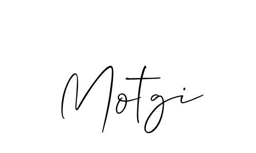 Use a signature maker to create a handwritten signature online. With this signature software, you can design (Allison_Script) your own signature for name Motgi. Motgi signature style 2 images and pictures png