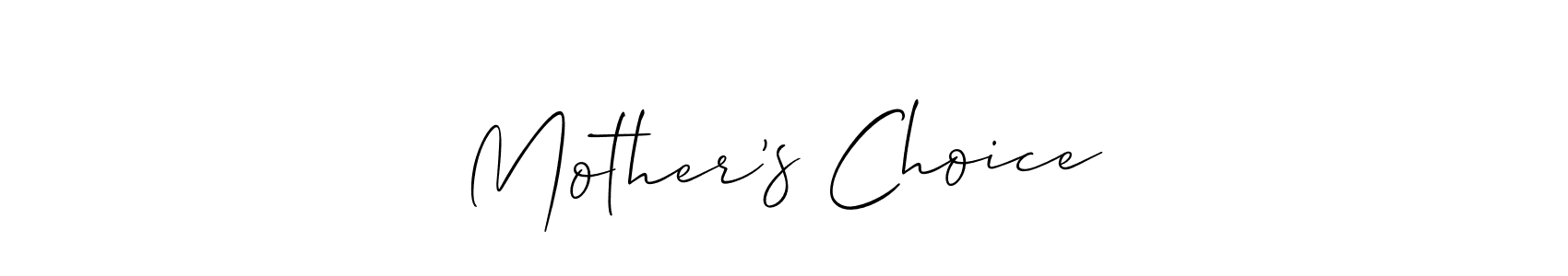 How to Draw Mother’s Choice signature style? Allison_Script is a latest design signature styles for name Mother’s Choice. Mother’s Choice signature style 2 images and pictures png