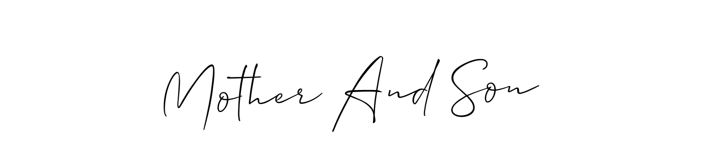 if you are searching for the best signature style for your name Mother And Son. so please give up your signature search. here we have designed multiple signature styles  using Allison_Script. Mother And Son signature style 2 images and pictures png