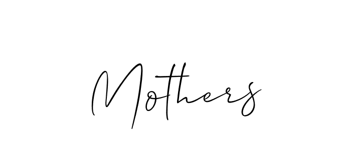 How to make Mothers signature? Allison_Script is a professional autograph style. Create handwritten signature for Mothers name. Mothers signature style 2 images and pictures png