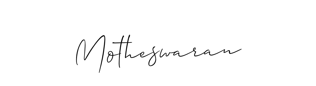 Make a short Motheswaran signature style. Manage your documents anywhere anytime using Allison_Script. Create and add eSignatures, submit forms, share and send files easily. Motheswaran signature style 2 images and pictures png