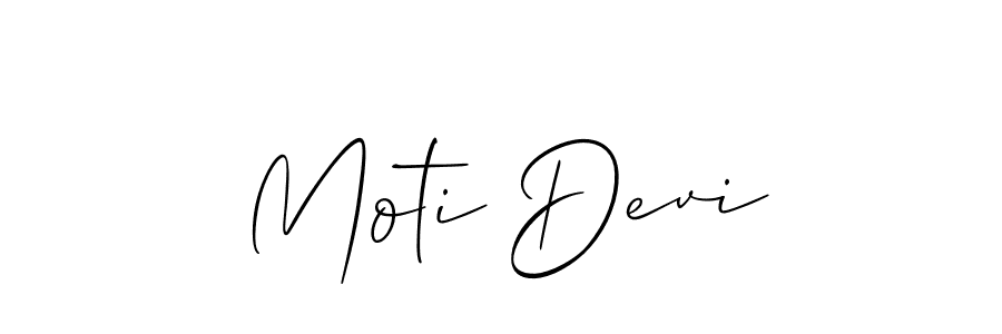Design your own signature with our free online signature maker. With this signature software, you can create a handwritten (Allison_Script) signature for name Moti Devi. Moti Devi signature style 2 images and pictures png