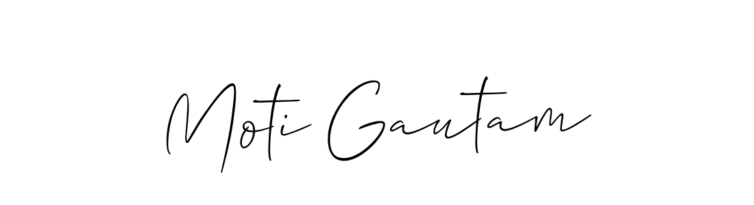 You should practise on your own different ways (Allison_Script) to write your name (Moti Gautam) in signature. don't let someone else do it for you. Moti Gautam signature style 2 images and pictures png
