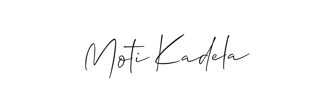 Create a beautiful signature design for name Moti Kadela. With this signature (Allison_Script) fonts, you can make a handwritten signature for free. Moti Kadela signature style 2 images and pictures png