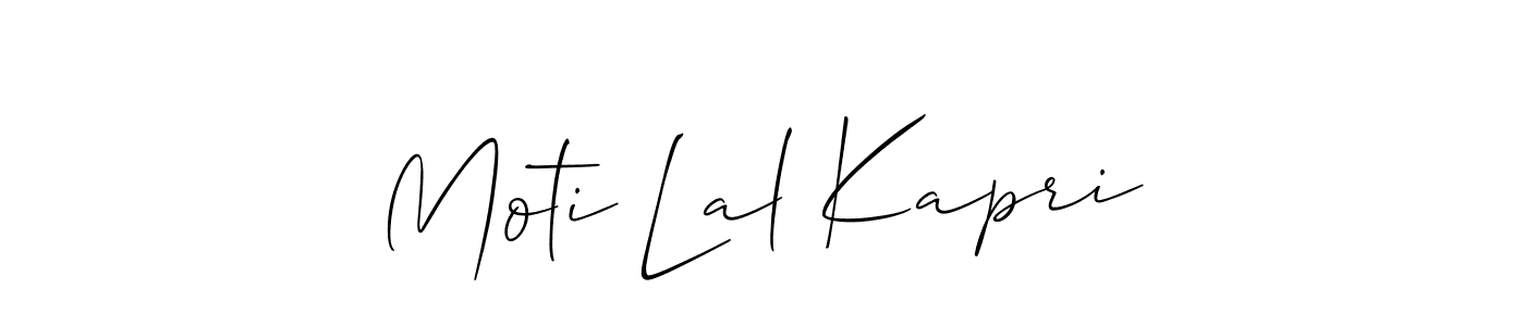 Also we have Moti Lal Kapri name is the best signature style. Create professional handwritten signature collection using Allison_Script autograph style. Moti Lal Kapri signature style 2 images and pictures png