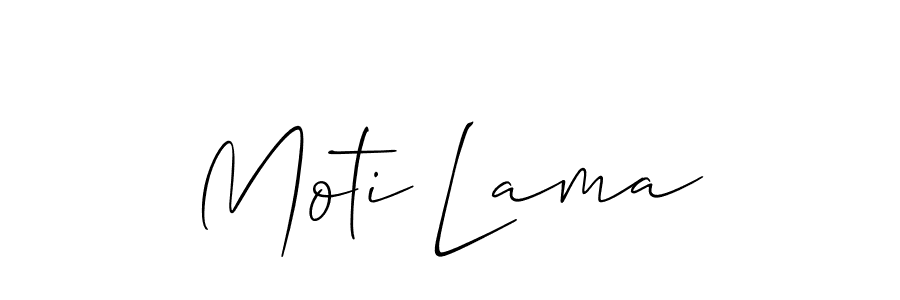 Also we have Moti Lama name is the best signature style. Create professional handwritten signature collection using Allison_Script autograph style. Moti Lama signature style 2 images and pictures png